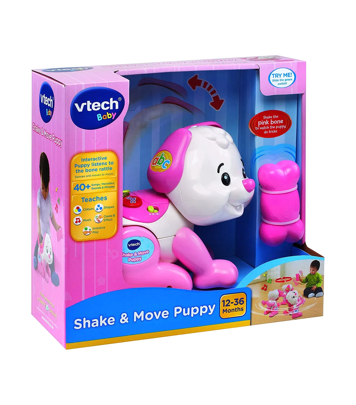 Shake and Move Puppy - Pink