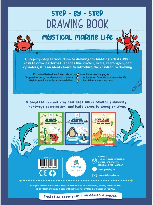 Step by Step Drawing Book – Mystical Marine Life