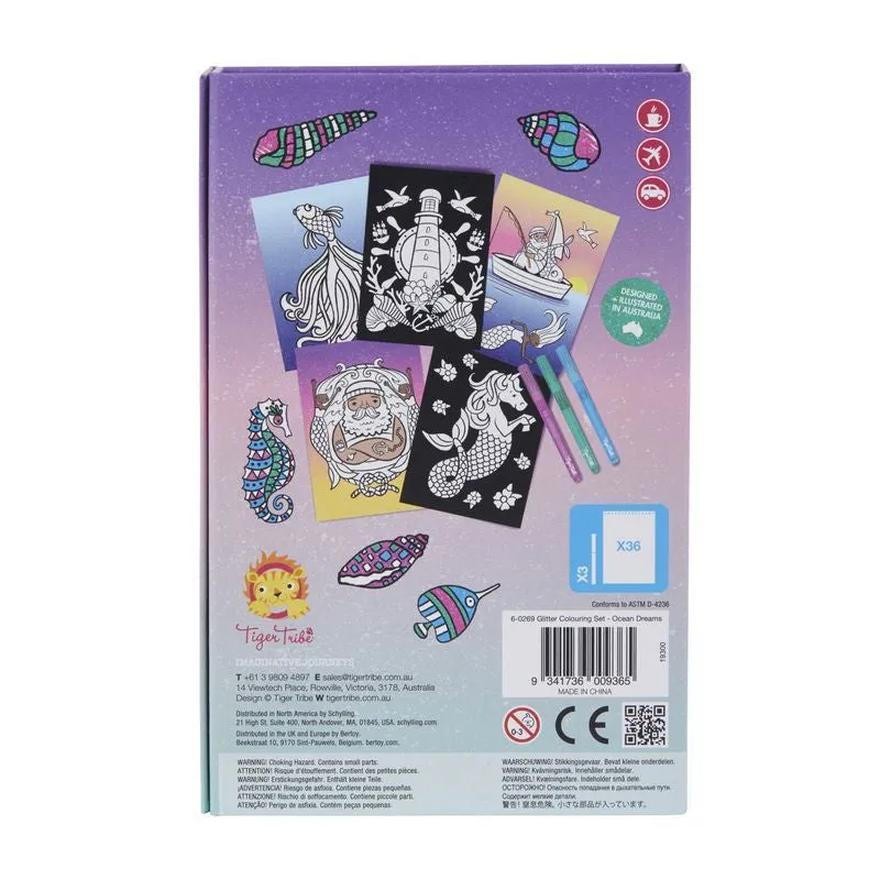 Tiger Tribe Glitter Colouring Set Ocean Dreams