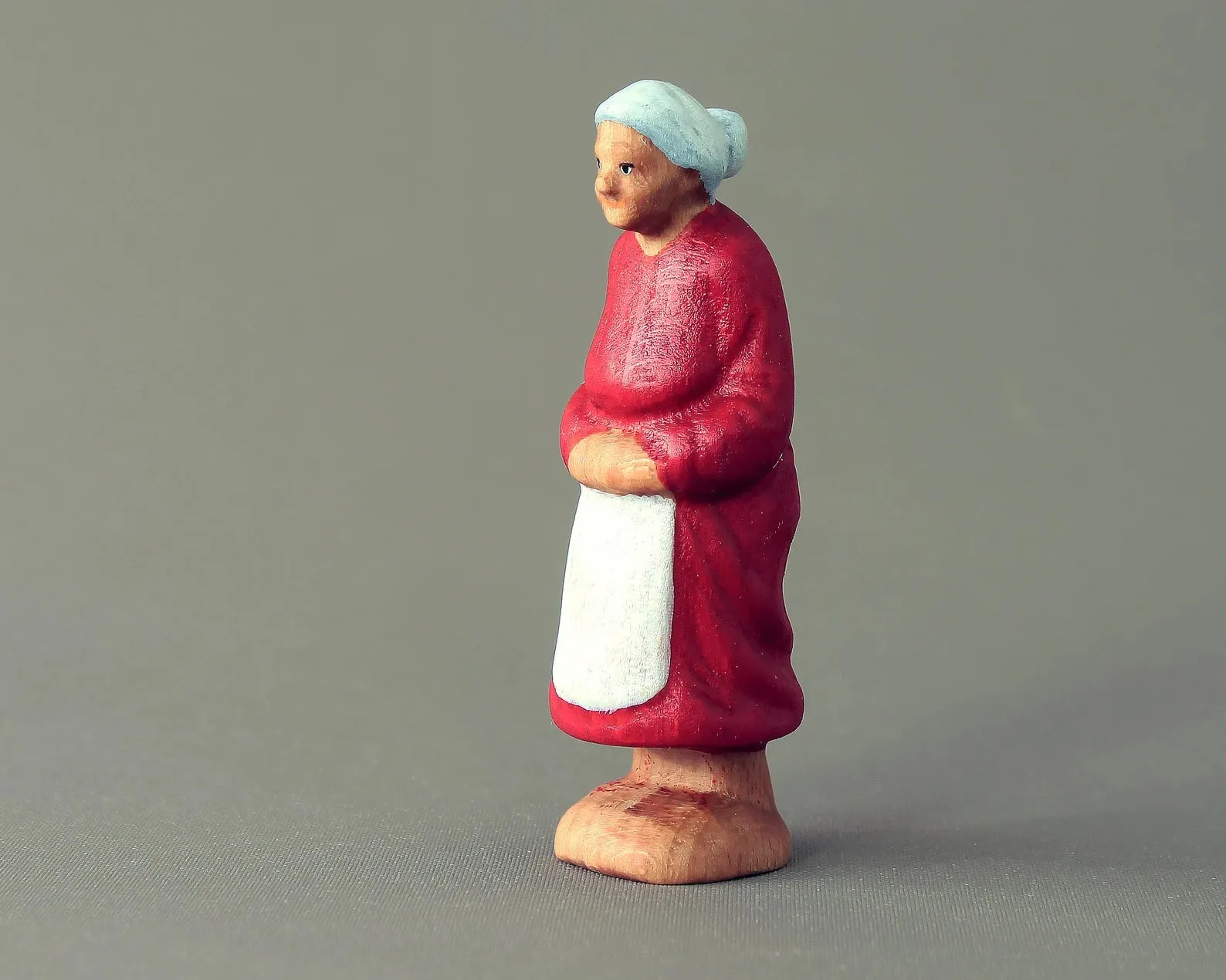 Wooden Grandma Figure