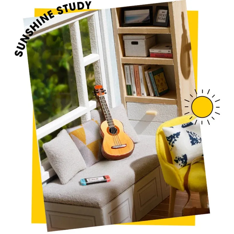 Wooden Miniature Doll House DIY Kit – 3D Puzzle Building Model with Furniture for Birthday Gifts and Home Decoration