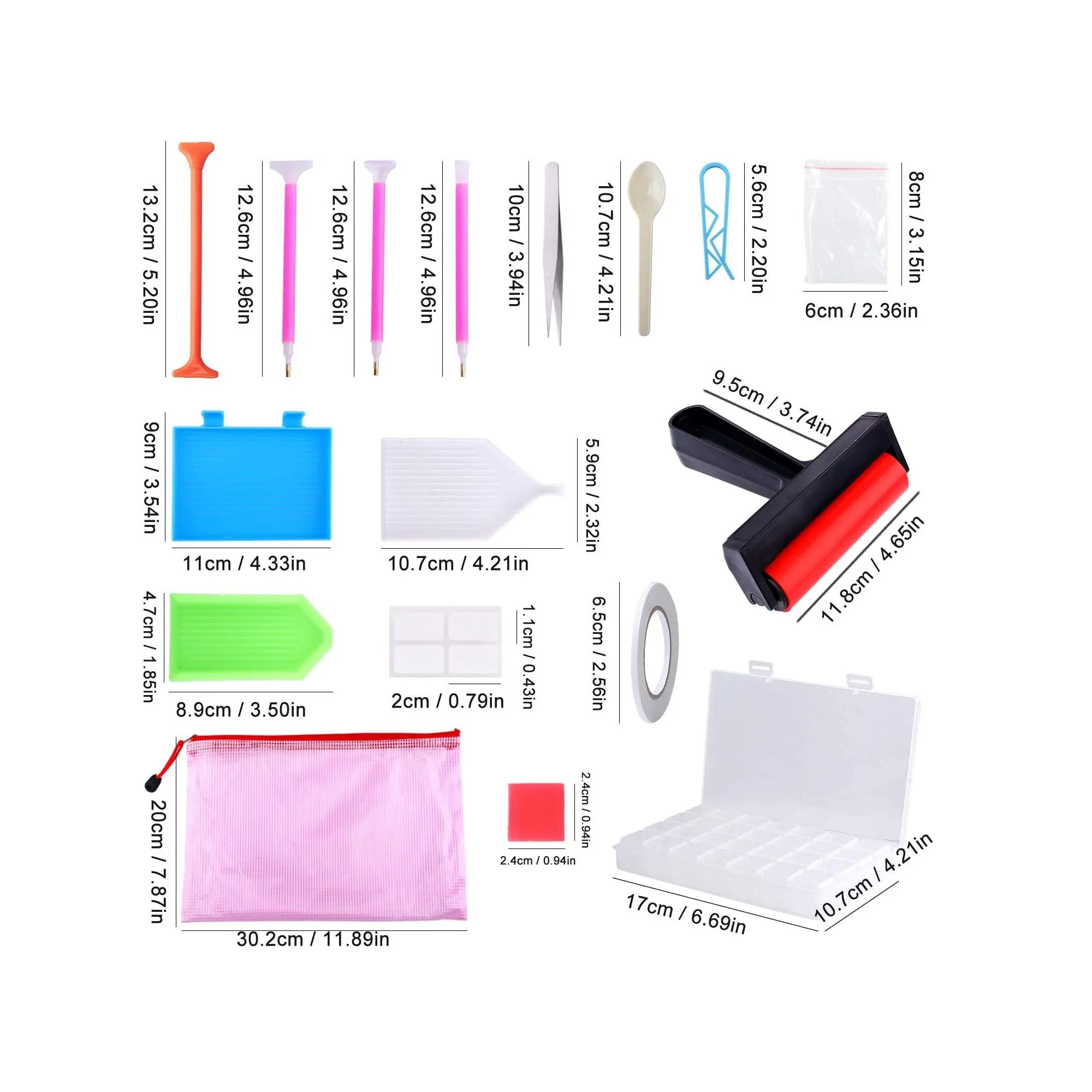 XPCARE 73 Pack Diamond Painting Necessary Accessories Diamond Box Diamond Painting Tools Set with Bag
